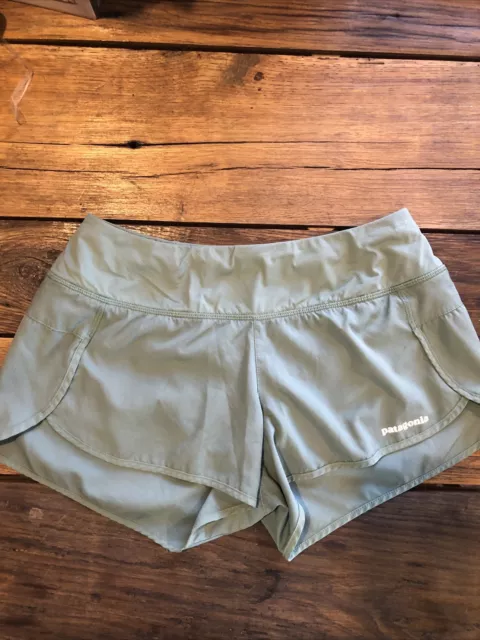 Patagonia Women's Strider Running Shorts 3" in Sedge Green Size SMALL
