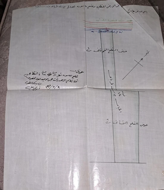 Egypt Mansoura hand drawing map 1911 .size 30*37 - A 2