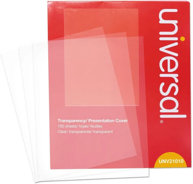 Hojas transparentes Universal Office Products UNV21010, láser/copiadora en blanco y negro, carta,