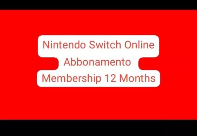 Nintendo Switch Online Abbonamento/ Membership: One Year / 12 Months Mesi