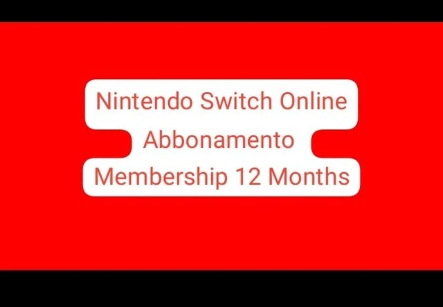 Nintendo Switch Online Abbonamento/ Membership: One Year / 12 Months Mesi
