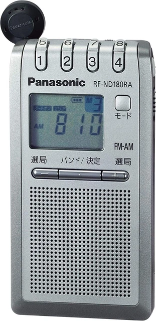Panasonic Commuter Radio Fm / Am Retráctil Auriculares Plata RF-ND180RA-S