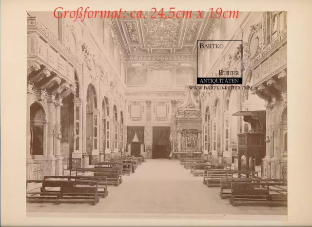 Foto Alinari ca. 1880 FIRENZE Chiesa SS. Annunziata Albumina Vintage Foto Reale