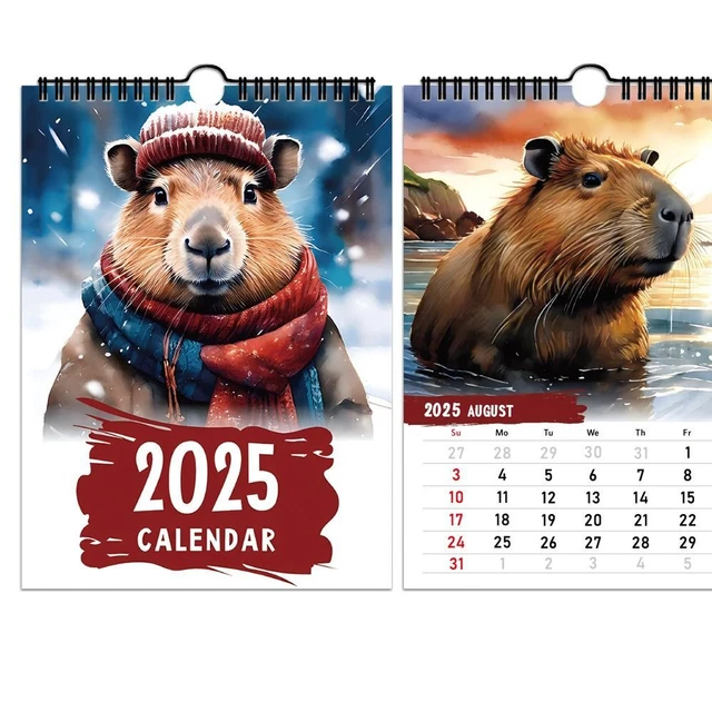 JOURNEY OF THE Capybara 2025 Calendar 2025 Capybara Calendar New Year