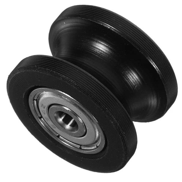 PATIKIL 4 Pulegge In Nylon A U Con Cuscinetto, 5x38 Mm, Per Guide Scorrevoli Di Cassetti E Porte, Bianche - 2