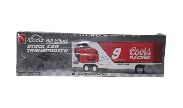 1990 AMT ERTL Coors Bill Elliot Stock Car Transporter 1/25 Model Kit ...