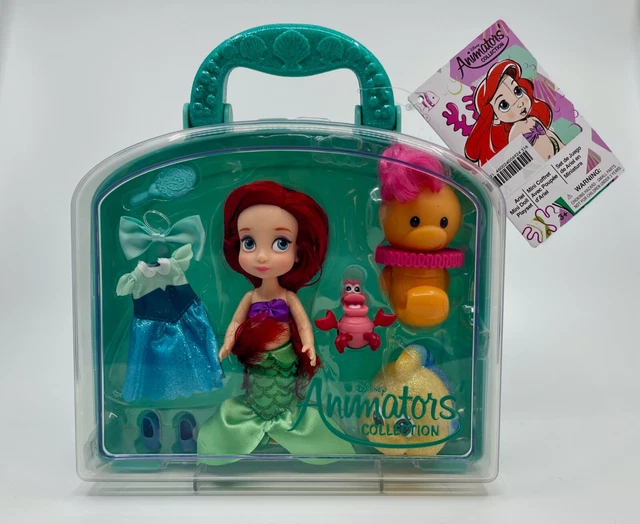 DISNEY STORE ANIMATORS Collection Set The Little Mermaid Ariel Mini