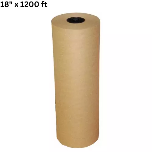 18" x 1200 ft Brown Kraft Paper 30 lb Basis Weight Roll Packaging Shipping