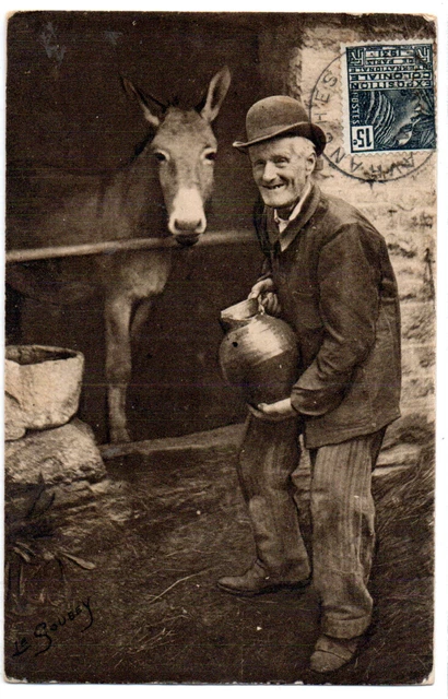 Cpa La Normandie Pittoresque. »Vouloux trinquiy….Ane et Normand