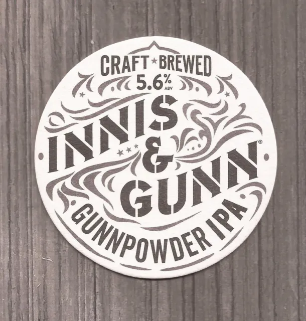 Innis & Gunn Brewery Gunnpowder IPA Beer Coaster-Edinburgh Scotland-R311