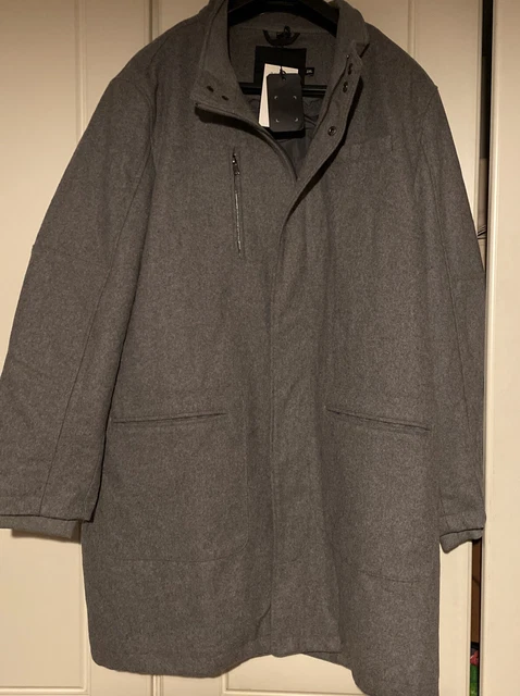 MENS JACAMO GREY Wool Blend Jacket Coat Size 2XL EU 132 137 BNWT