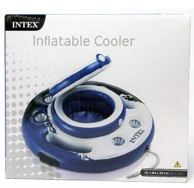 Intex River Run Inflatable Drinks Ice Cooler Holder For Swimming Pool 84cmx 29cm