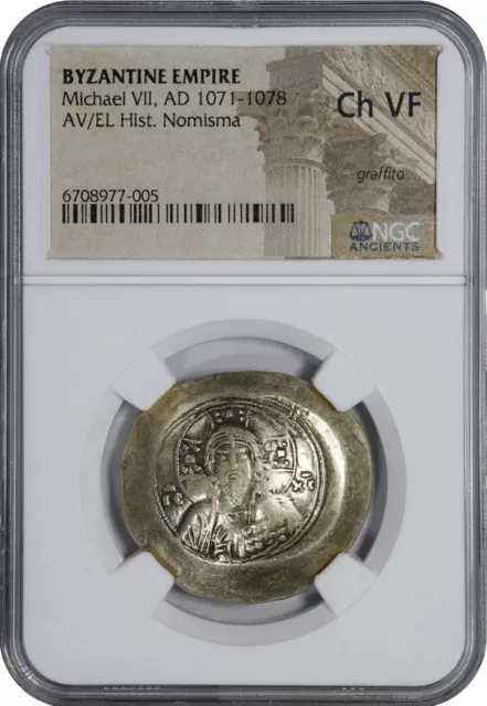 GOLD Michael VII 1071-1078 AD Byzantine Empire AV/EL Hist Nomisma Coin NGC Ch VF 3