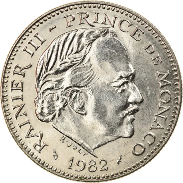[#769192] Münze, Monaco, Rainier III, 5 Francs, 1982, VZ+, Copper-nickel, KM:150