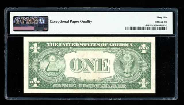 DBR 1935-E Silver STAR Gem Fr. 1614* PMG 65 EPQ Serial *54408177F 2