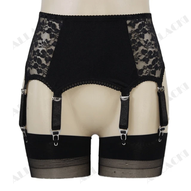 arganöl als gleitgel Plain Color Suspender Alacki Retro 8-Strap Garter Belt – Solid Color, Lace  & Lycra, Hand Wash, Sizes S-2XL Hand Wash Only Garter
