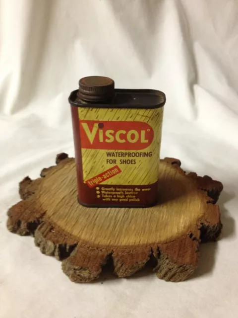 Vintage Tin Advertising VISCOL Waterproofing For Shoes