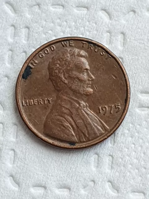 1975 Lincoln Penny One Cent keine postgedruckte Marke - seltene Vintage-Münze