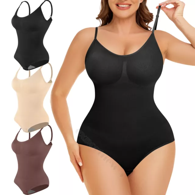 Plus Size Women Full Body Shaper Firm Tummy Control Shapewear Slimming Bodysuit