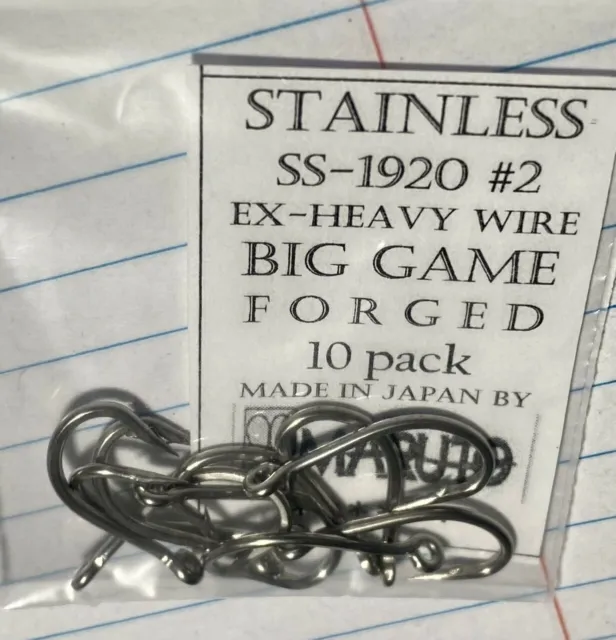 STAINLESS STEEL FLY TYING HOOKS Maruto SS-1920-2x (800S) $3.00