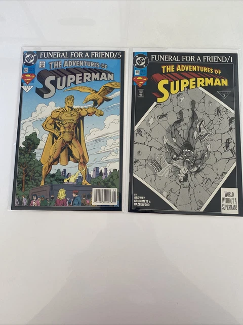 The Adventures Of Superman - #498, #499, Funeral For A Friend 1 & 5, (1993)