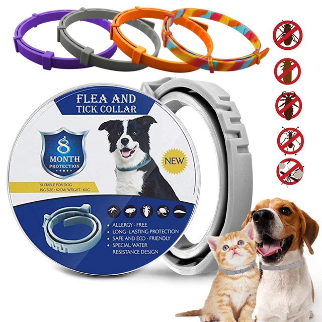Collar antimosquitos contra pulgas y garrapatas perros collar gatos repelente de insectos
