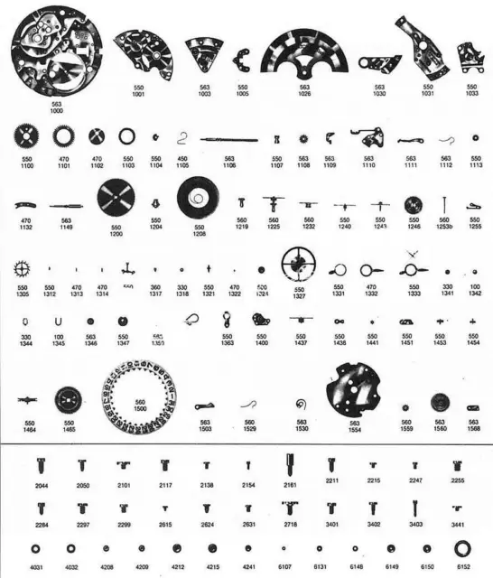 OMEGA Piezas Original 550-552 560-565 750-752 600-602 610-613