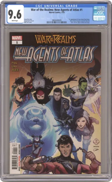 War of the Realms New Agents of Atlas 1A Tan CGC 9.6 2019 3869406009