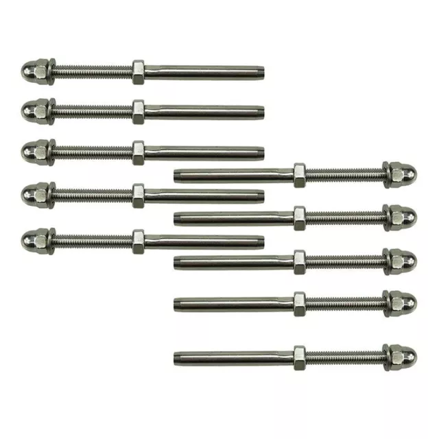 Threaded Terminal Stud End,Stainless Steel Stair Railing,for 1/8 inch Cable2160