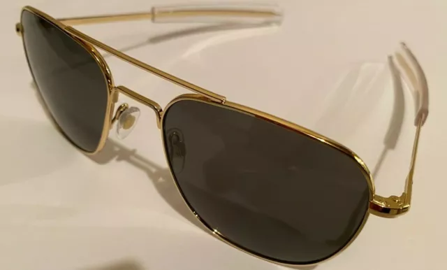 52mm Gold Frames American Optical AO Pilot Sunglasses