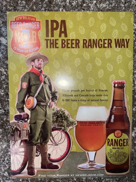 IPA The Beer Ranger India Pale Ale Beer New Belgium Brewing Poster 16” X 12”