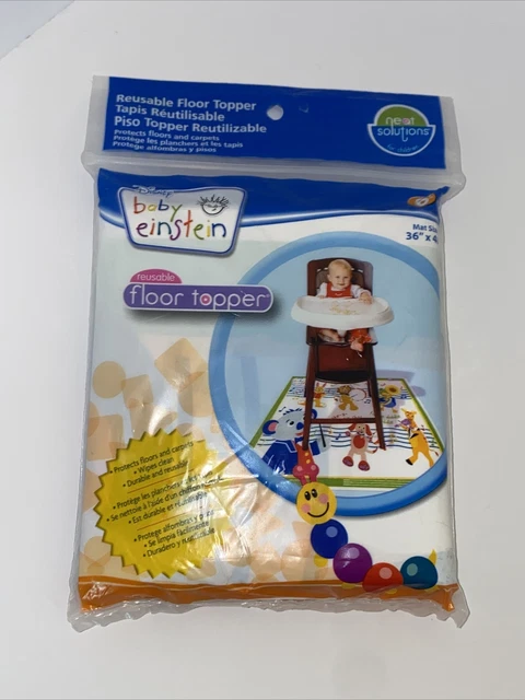 Disney Baby Einstein Reusable Floor Topper Play Mat 48" x 36" Animals