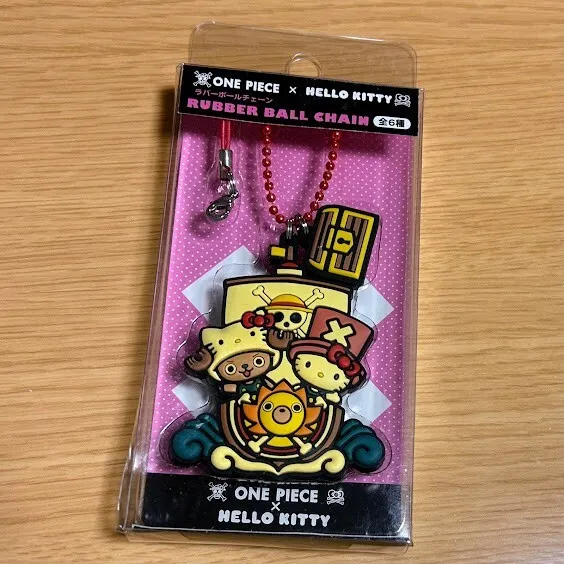 ONE PIECE x HELLO KITTY Chopper Rubber Ball Chain SANRIO Japan