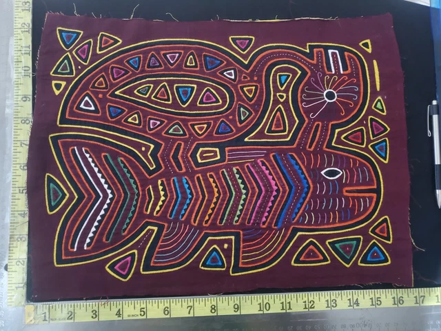 Panama Kuna Mola Folk Art Reverse Applique Embroidery Quilted 1934
