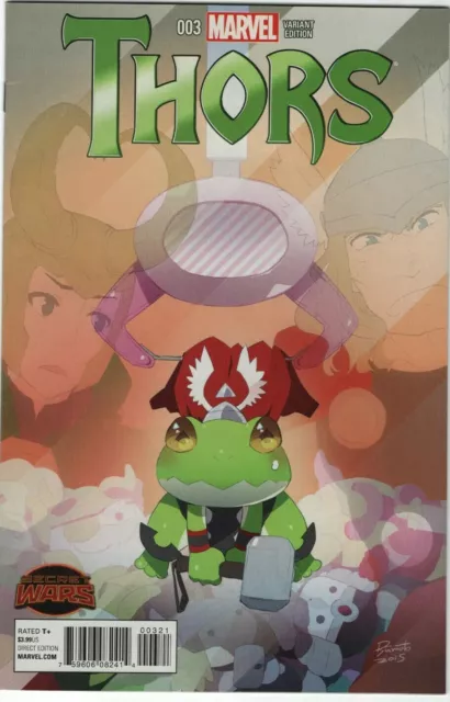 Thors #3 Throg Ryu Moto Manga Variant Secret Wars Frog 366 2015 Marvel Comics