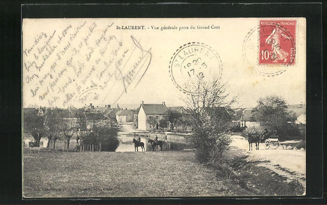 CPA St-Laurent, Vue generale prise du Grand Crot 1912