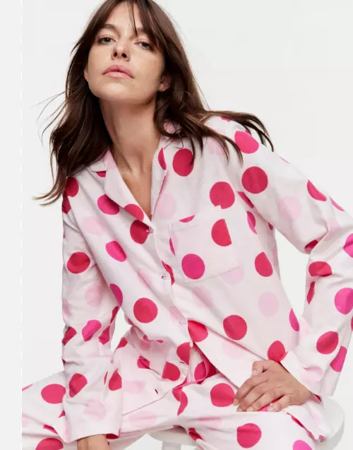 BNWT Peter Alexander Pink Large Spot Flannelette Set Size M Ladies SALE 2