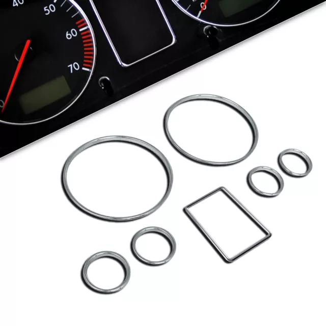 Chrome Rings Tacho Rings Speedometer Set for Audi A3 8L A4 B5 A6 4B C5