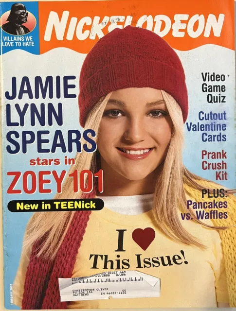 Nickelodeon Nick Magazine Zoey 101 Jamie Lynn Spears Edition Rare Feb 2005