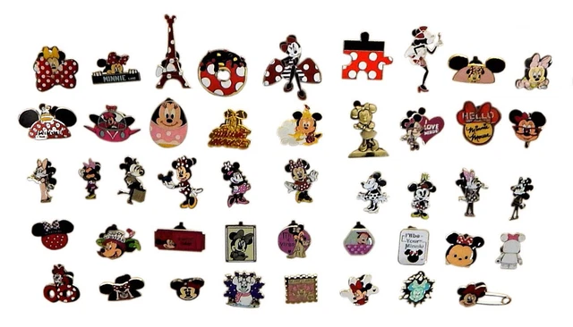Minnie Mouse Themed 5 Pin Set Walt Disney World Parks Trading Pins ~ Brand New