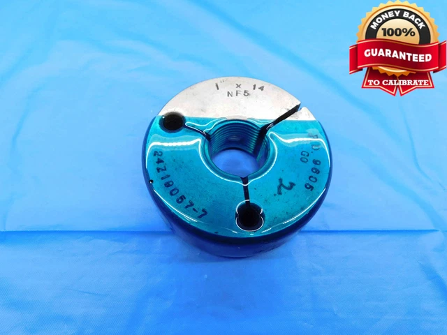 1" 14 Nf 5 Thread Ring Gage 1.0 1.00 1.000 1.0000 Go Only P.d. = .9605 Unf-5 3A