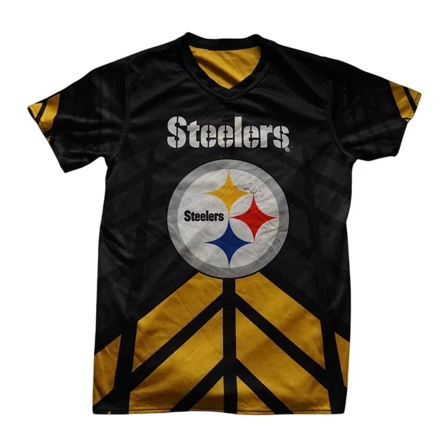CAMISA DE FÚTBOL Flag De Los Pittsburgh Steelers Autografiada
