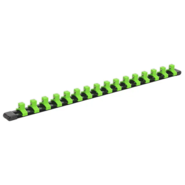 Sealey AK27053HV Socket Retaining Rail with 16 Clips 3/8"Sq Drive