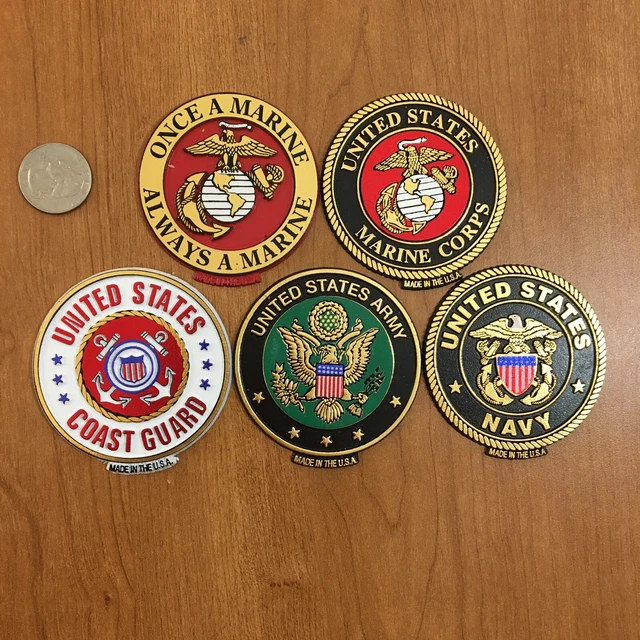 LOT OF 5 US Military Fridge Army Navy Marines United States