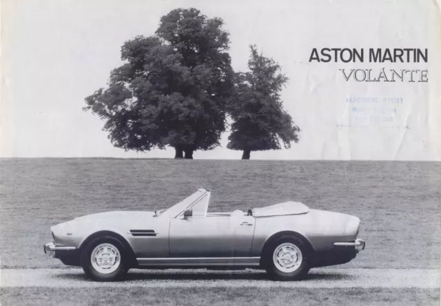 Aston Martin V8 Volante circa 1978-79 Original UK Sales Brochure