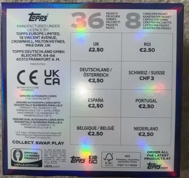 Topps Match Attax UEFA EURO 2024 Trading Cards Collection Full Box Brand New 3