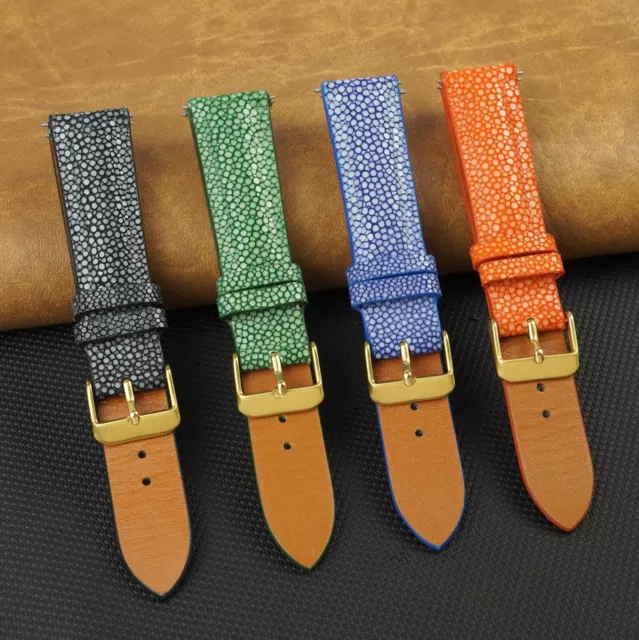 Gift for Men Genuine Stingray Leather Skin Watch Band Handmade Watch Strap