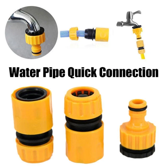 3Pcs/set Garden Watering Hose Pipe Tap Connectors Adaptor Universal Fitting K4C3