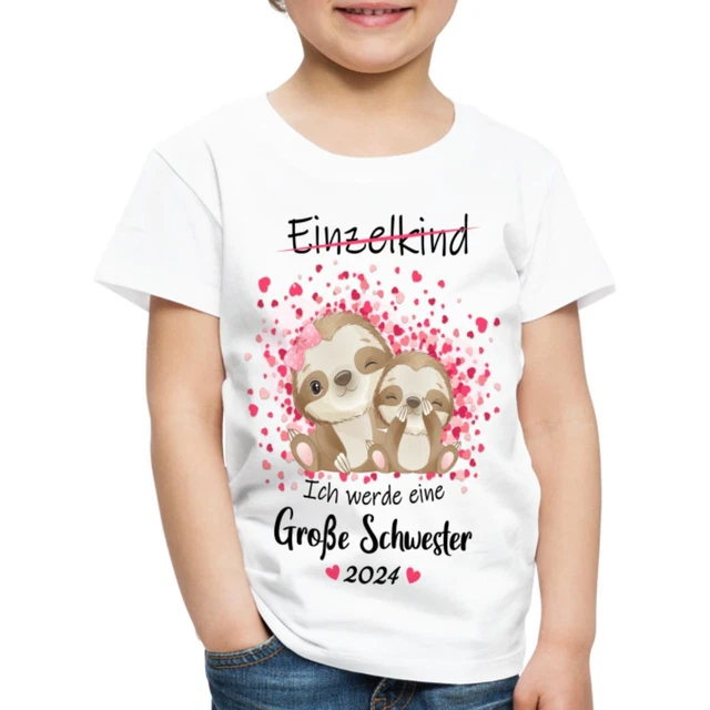 T-shirt premium sorella maggiore 2024 dolce bradipo regalo idea regalo bambini