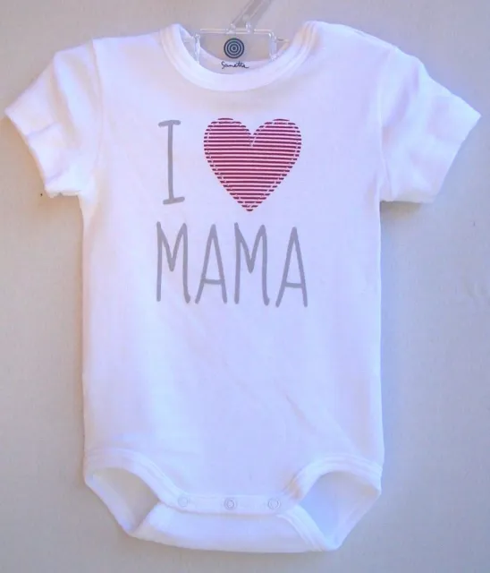 SANETTA Baby-Body 1/2 Arm weiß "  I liebe Mama "  Gr. 56 - 86  UVP  11,95 €
